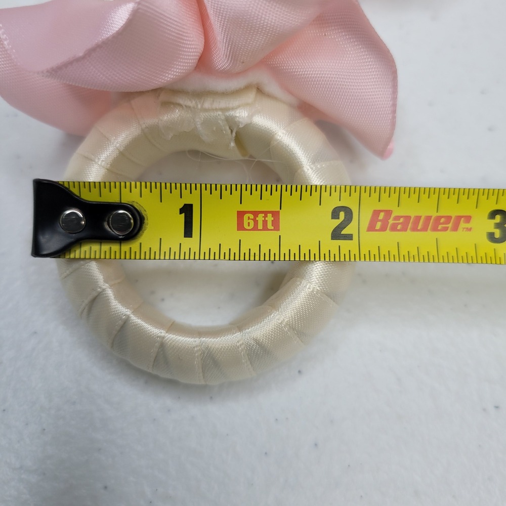 Shabby Chic Pink Floral Lace Napkin Rings Set of 8 Assorted Ribbon Flowers - Picture 7 of 7